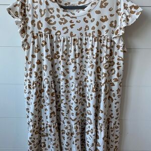 Entro Tan and Cream Leopard Print Tunic